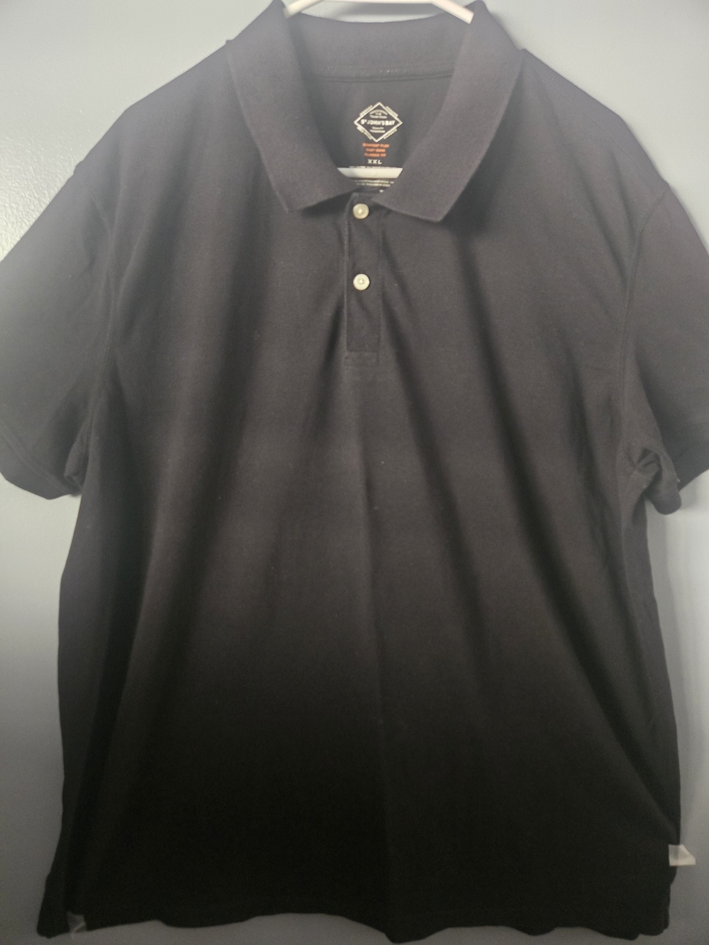 Black St. John's Bay cotton & polyester polo shirt in XXL #polo #menswear
